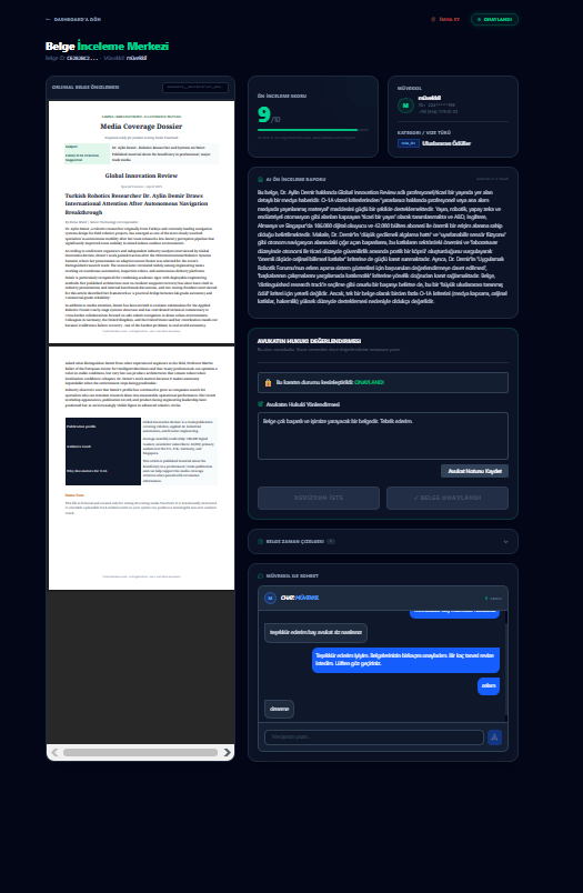 VisaVault AI — Belge detay ve AI inceleme paneli